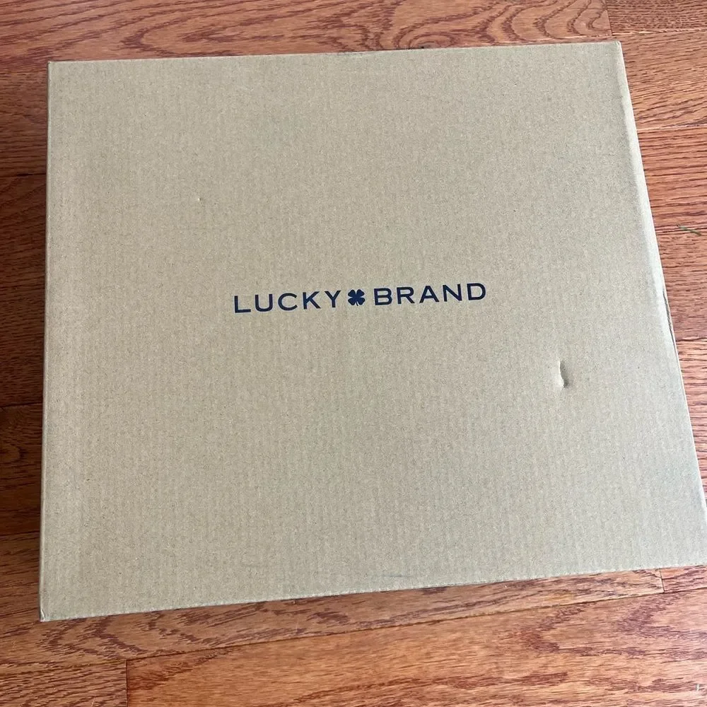 NWT LUCKY‎ BRAND HIMMY HEART BLACK WEDGE SANDAL WEDGES WOMENS NEW IN BOX